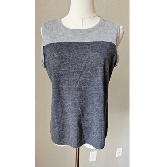 Talbots Bicolor Pure 100% Italian Merino Wool Pullover Sweater Women Sz L Petite - Picture 1 of 4